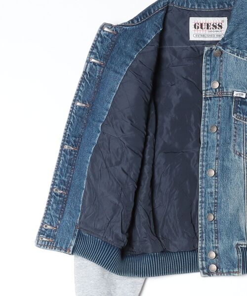GUESS Originals Oversized Bomber Jersey Sleeves デニムジャケット