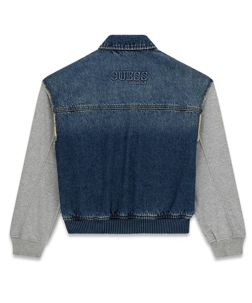 【最終価格】激レア GUESS デニムジャケット バイカラー archive GUESS Originals Oversized Bomber Jersey Sleeves デニムジャケット