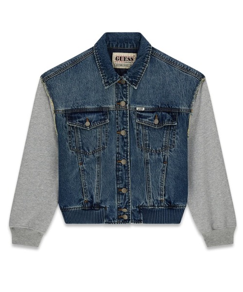 GUESS Originals Oversized Bomber Jersey Sleeves デニムジャケット 