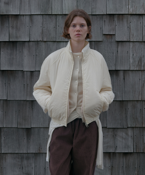 レギュラースリーブパディッドジャケット（クリーム）