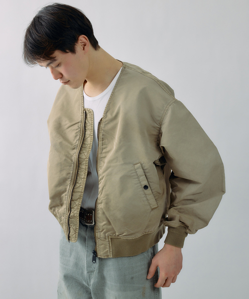 JOURNAL STANDARD J.S HOMESTEAD（ジャーナルスタンダードホームステッド）の「J.S.Homestead / ノー カラー MA-1（MA-1・メンズ・ベージュ/ブラック系その他・LARGE/MEDIUM）」の22枚目の写真