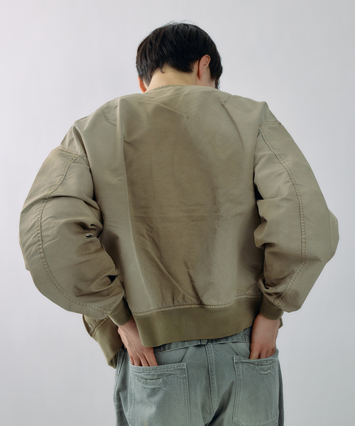 JOURNAL STANDARD J.S HOMESTEAD（ジャーナルスタンダードホームステッド）の「J.S.Homestead / ノー カラー MA-1（MA-1・メンズ・ベージュ/ブラック系その他・LARGE/MEDIUM）」の21枚目の写真