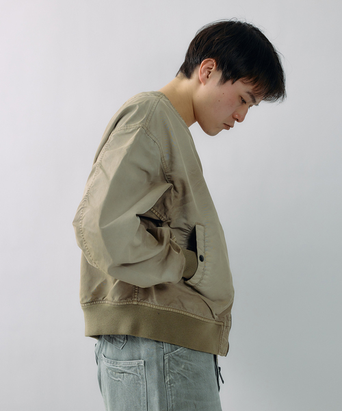 JOURNAL STANDARD J.S HOMESTEAD（ジャーナルスタンダードホームステッド）の「J.S.Homestead / ノー カラー MA-1（MA-1・メンズ・ベージュ/ブラック系その他・LARGE/MEDIUM）」の20枚目の写真