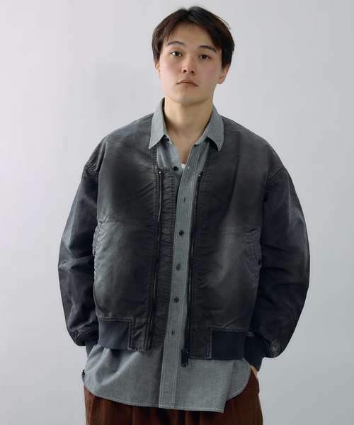 JOURNAL STANDARD J.S HOMESTEAD（ジャーナルスタンダードホームステッド）の「J.S.Homestead / ノー カラー MA-1（MA-1・メンズ・ベージュ/ブラック系その他・LARGE/MEDIUM）」の15枚目の写真