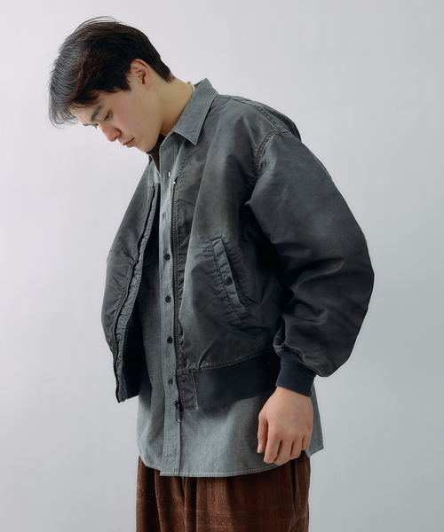 JOURNAL STANDARD J.S HOMESTEAD（ジャーナルスタンダードホームステッド）の「J.S.Homestead / ノー カラー MA-1（MA-1・メンズ・ベージュ/ブラック系その他・LARGE/MEDIUM）」の14枚目の写真