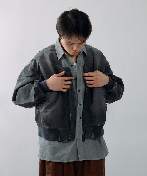 JOURNAL STANDARD J.S HOMESTEAD（ジャーナルスタンダードホームステッド）の「J.S.Homestead / ノー カラー MA-1（MA-1・メンズ・ベージュ/ブラック系その他・LARGE/MEDIUM）」の12枚目の写真