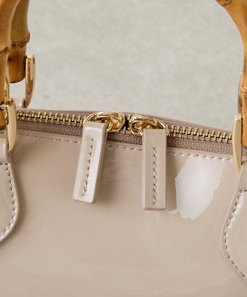 COLLAGE GALLARDAGALANTE(コラージュガリャルダガランテ)の「PAPILLONNER/バンブーハンドルバッグ/セレモニー(ハンドバッグ・レディース・ベージュ/ブラック・FREE)」の11枚目の写真