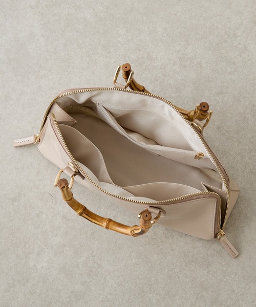 COLLAGE GALLARDAGALANTE(コラージュガリャルダガランテ)の「PAPILLONNER/バンブーハンドルバッグ/セレモニー(ハンドバッグ・レディース・ベージュ/ブラック・FREE)」の15枚目の写真