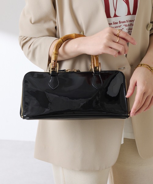 COLLAGE GALLARDAGALANTE(コラージュガリャルダガランテ)の「PAPILLONNER/バンブーハンドルバッグ/セレモニー(ハンドバッグ・レディース・ベージュ/ブラック・FREE)」の19枚目の写真