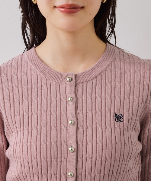 セール】ケーブルコンパクトカーディガン（カーディガン/ボレロ）｜VIS