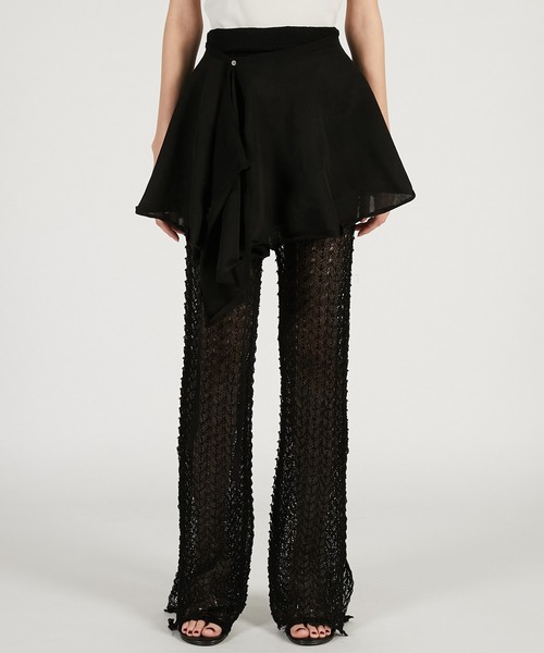 PRANK PROJECT（プランクプロジェクト）の「【2026Spring Pre-Order】スカートコンビニットパンツ / Skirt-Combined Pants（その他パンツ・レディース・ブラック/ベージュ/レッド・36/38）」の2枚目の写真