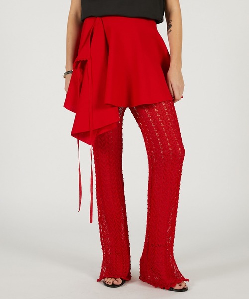 PRANK PROJECT（プランクプロジェクト）の「【2026Spring Pre-Order】スカートコンビニットパンツ / Skirt-Combined Pants（その他パンツ・レディース・ブラック/ベージュ/レッド・36/38）」の16枚目の写真