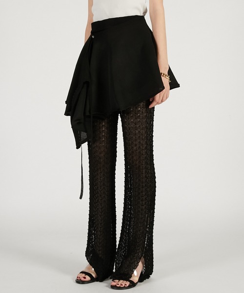 PRANK PROJECT（プランクプロジェクト）の「【2026Spring Pre-Order】スカートコンビニットパンツ / Skirt-Combined Pants（その他パンツ・レディース・ブラック/ベージュ/レッド・36/38）」の8枚目の写真