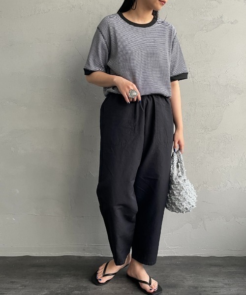 DANTON（ダントン）の「[DANTON/ダントン] コットンリネンイージーパンツ（その他パンツ・レディース・ブラック/オリーブ/ブラック系その他/キナリ・36）」の6枚目の写真