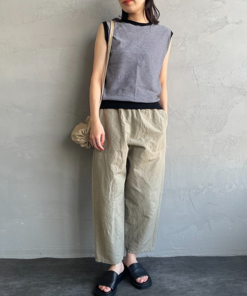 DANTON（ダントン）の「[DANTON/ダントン] コットンリネンイージーパンツ（その他パンツ・レディース・ブラック/オリーブ/ブラック系その他/キナリ・36）」の8枚目の写真