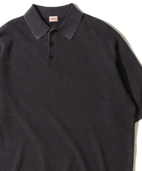 Healthknit(ヘルスニット)の「【Healthknit】Polo Collar S/S Knit / ニットポロシャツ(ポロシャツ・メンズ・オリーブ/アイボリー/ブラック・X-LARGE/LARGE/MEDIUM)」の1枚目の写真