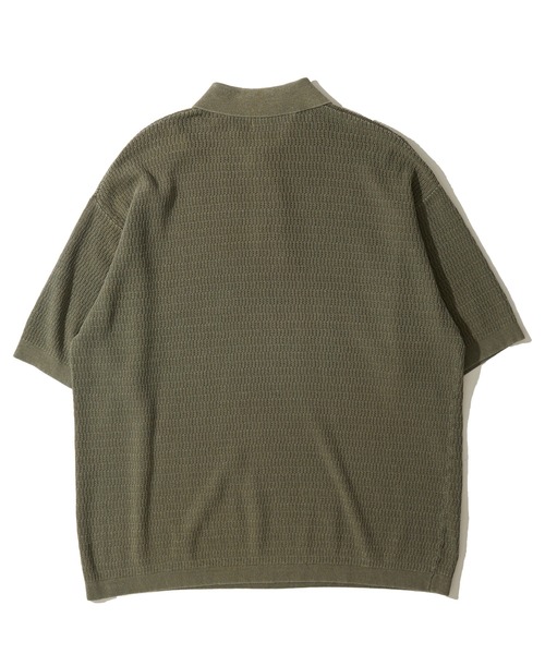 Healthknit(ヘルスニット)の「【Healthknit】Polo Collar S/S Knit / ニットポロシャツ(ポロシャツ・メンズ・オリーブ/アイボリー/ブラック・X-LARGE/LARGE/MEDIUM)」の9枚目の写真