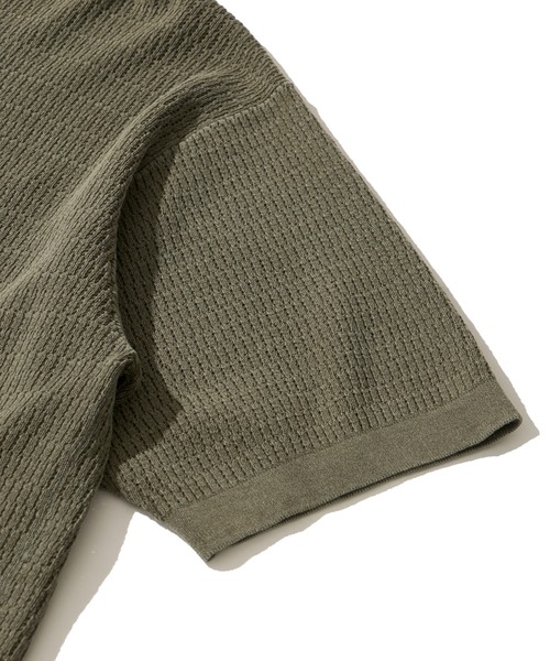 Healthknit(ヘルスニット)の「【Healthknit】Polo Collar S/S Knit / ニットポロシャツ(ポロシャツ・メンズ・オリーブ/アイボリー/ブラック・X-LARGE/LARGE/MEDIUM)」の11枚目の写真