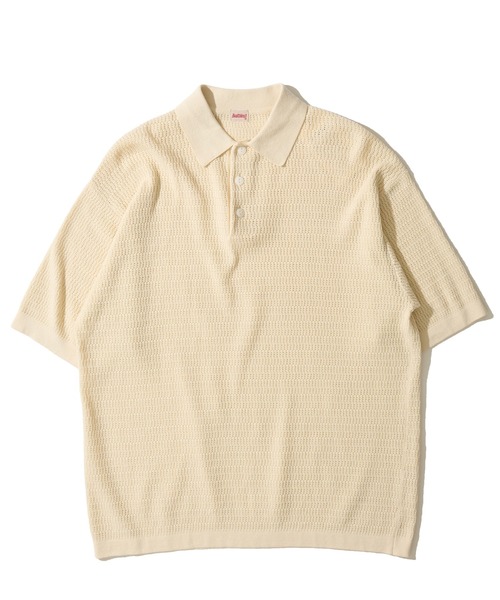 Healthknit(ヘルスニット)の「【Healthknit】Polo Collar S/S Knit / ニットポロシャツ(ポロシャツ・メンズ・オリーブ/アイボリー/ブラック・X-LARGE/LARGE/MEDIUM)」の6枚目の写真