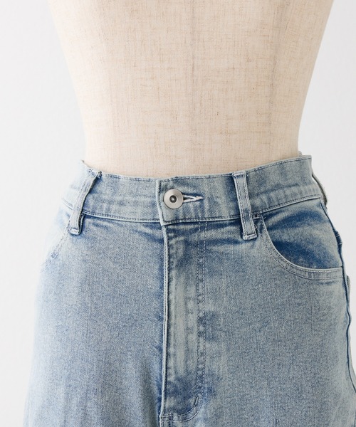 one after another NICE CLAUP（ワンアフターアナザーナイスクラップ）の「【S/Mサイズ展開】ラメプリントストレッチデニムパンツ（デニムパンツ・レディース・ブラック/ライトブルー/ブルー・SMALL/MEDIUM）」の5枚目の写真