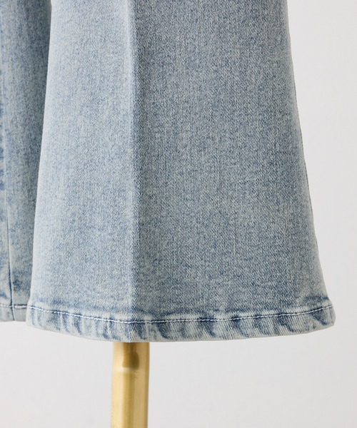 one after another NICE CLAUP（ワンアフターアナザーナイスクラップ）の「【S/Mサイズ展開】ラメプリントストレッチデニムパンツ（デニムパンツ・レディース・ブラック/ライトブルー/ブルー・SMALL/MEDIUM）」の7枚目の写真