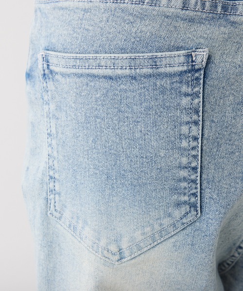 one after another NICE CLAUP（ワンアフターアナザーナイスクラップ）の「【S/Mサイズ展開】ラメプリントストレッチデニムパンツ（デニムパンツ・レディース・ブラック/ライトブルー/ブルー・SMALL/MEDIUM）」の10枚目の写真