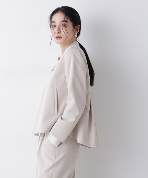 デイリーファンクション ノーカラージャケット(セットアップ可)（ノー