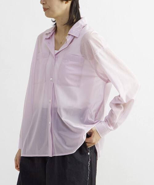 CONVERSE TOKYO（コンバーストウキョウ）の「STAR★ PATCH GLITTER SHEER SHIRT（シャツ/ブラウス・レディース・アイボリー/ブルー/ネイビー/ピンク・FREE）」の4枚目の写真