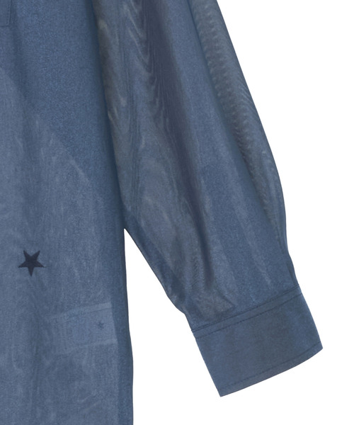 CONVERSE TOKYO（コンバーストウキョウ）の「STAR★ PATCH GLITTER SHEER SHIRT（シャツ/ブラウス・レディース・アイボリー/ブルー/ネイビー/ピンク・FREE）」の10枚目の写真