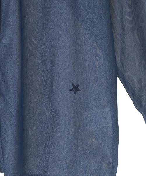 CONVERSE TOKYO（コンバーストウキョウ）の「STAR★ PATCH GLITTER SHEER SHIRT（シャツ/ブラウス・レディース・アイボリー/ブルー/ネイビー/ピンク・FREE）」の12枚目の写真