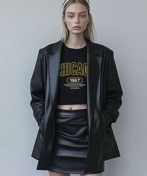 ONEHUNDREDPERCENT FOR WOMAN(ワンハンドレッドパーセントフォーウーマン)の「OHPxDREAMDAYシカゴミレニアムパークウーマンクロップ半袖(Tシャツ/カットソー・レディース・その他・S/M)」の3枚目の写真