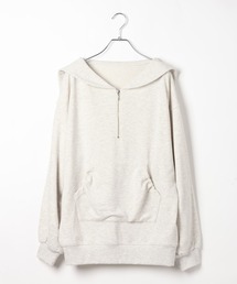 Heather | ハーフZIPチュニック裏毛スウェット　640681(スウェット)