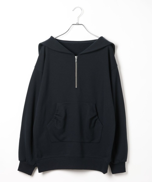 Heather(ヘザー)の「ハーフZIPチュニック裏毛スウェット 640681(スウェット・レディース・オートミール/ネイビー/グレー系その他・FREE)」の3枚目の写真