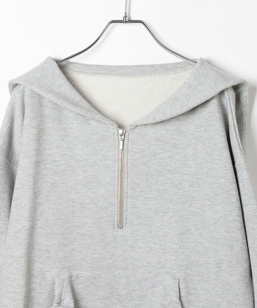 Heather(ヘザー)の「ハーフZIPチュニック裏毛スウェット 640681(スウェット・レディース・オートミール/ネイビー/グレー系その他・FREE)」の11枚目の写真