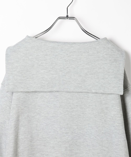 Heather(ヘザー)の「ハーフZIPチュニック裏毛スウェット 640681(スウェット・レディース・オートミール/ネイビー/グレー系その他・FREE)」の5枚目の写真