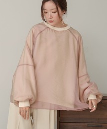 シアーレイヤード裏毛スウェット