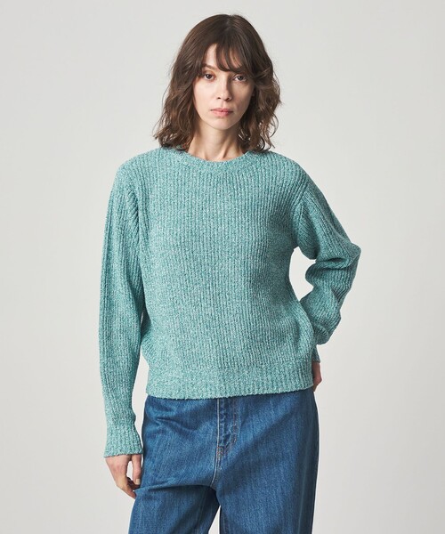 Steven Alan(スティーブンアラン)の「<Steven Alan>ブークレヤーン ニット プルオーバー(ニット/セーター・レディース・ターコイズブルー/イエロー・FREE)」の5枚目の写真