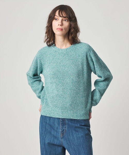 Steven Alan(スティーブンアラン)の「<Steven Alan>ブークレヤーン ニット プルオーバー(ニット/セーター・レディース・ターコイズブルー/イエロー・FREE)」の6枚目の写真
