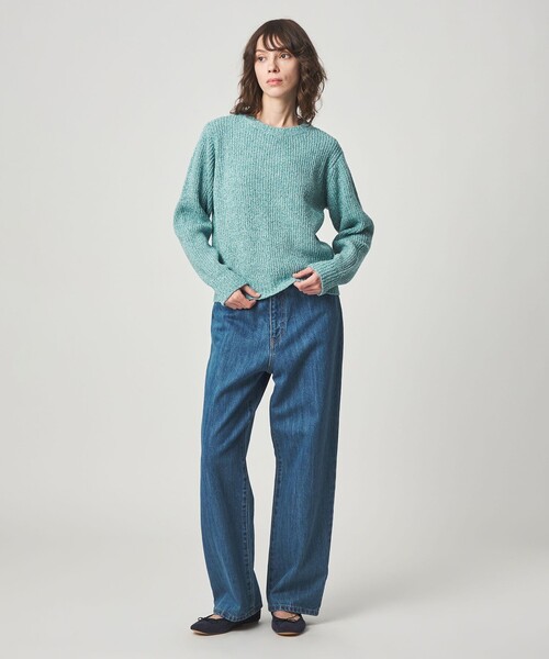 Steven Alan(スティーブンアラン)の「<Steven Alan>ブークレヤーン ニット プルオーバー(ニット/セーター・レディース・ターコイズブルー/イエロー・FREE)」の7枚目の写真