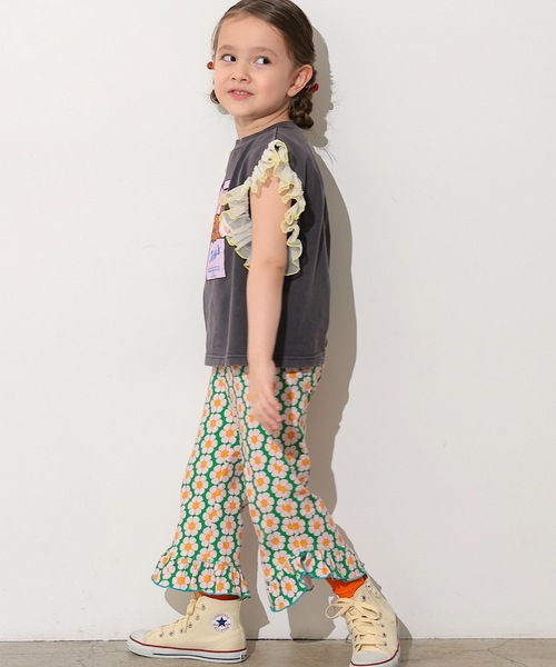 Ocean&Ground(オーシャン&グラウンド)の「ヴィンテージフェードフリルTシャツ(Tシャツ/カットソー・キッズ・ミント/ホワイト/ブラック・90/95/100/110/120/80)」の21枚目の写真