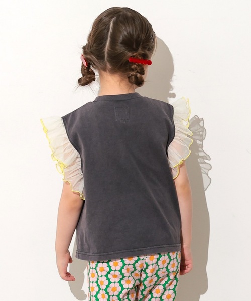 Ocean&Ground(オーシャン&グラウンド)の「ヴィンテージフェードフリルTシャツ(Tシャツ/カットソー・キッズ・ミント/ホワイト/ブラック・90/95/100/110/120/80)」の18枚目の写真