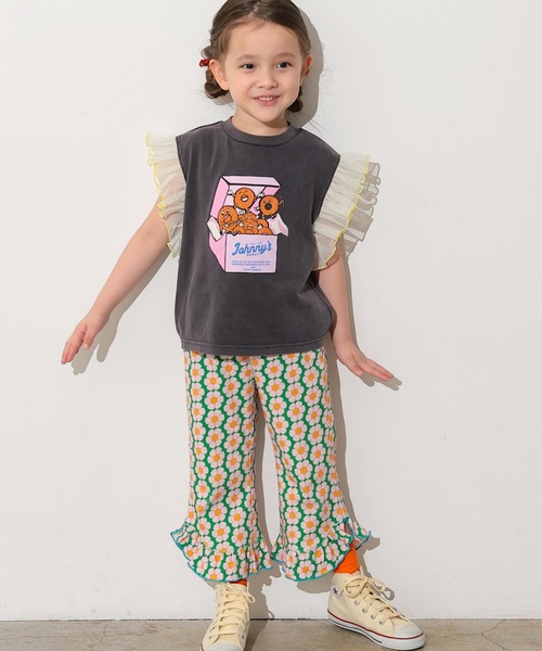 Ocean&Ground(オーシャン&グラウンド)の「ヴィンテージフェードフリルTシャツ(Tシャツ/カットソー・キッズ・ミント/ホワイト/ブラック・90/95/100/110/120/80)」の20枚目の写真