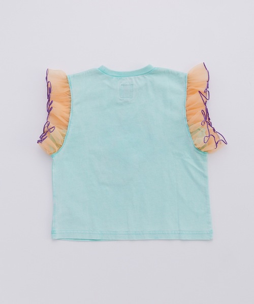 Ocean&Ground(オーシャン&グラウンド)の「ヴィンテージフェードフリルTシャツ(Tシャツ/カットソー・キッズ・ミント/ホワイト/ブラック・90/95/100/110/120/80)」の14枚目の写真