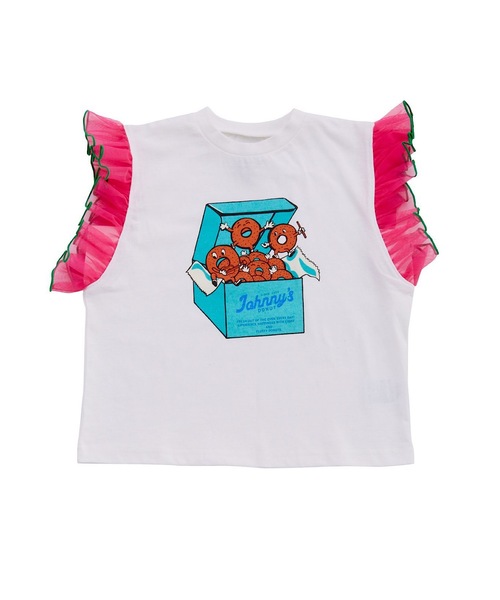 Ocean&Ground(オーシャン&グラウンド)の「ヴィンテージフェードフリルTシャツ(Tシャツ/カットソー・キッズ・ミント/ホワイト/ブラック・90/95/100/110/120/80)」の7枚目の写真