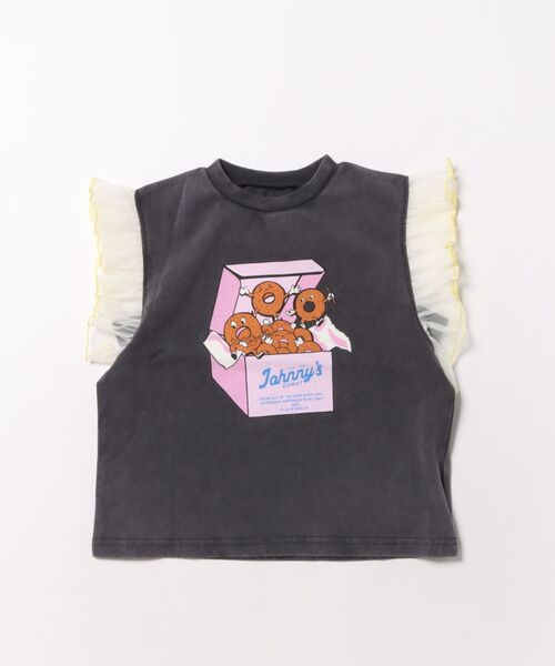 Ocean&Ground(オーシャン&グラウンド)の「ヴィンテージフェードフリルTシャツ(Tシャツ/カットソー・キッズ・ミント/ホワイト/ブラック・90/95/100/110/120/80)」の15枚目の写真