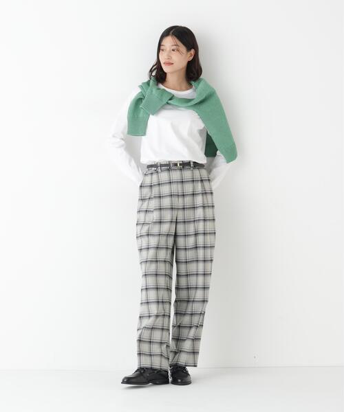 human woman(ヒューマンウーマン)の「◆ロゴ長袖Tシャツ(Tシャツ/カットソー・レディース・ホワイト/ベージュ系その他2・MEDIUM)」の12枚目の写真