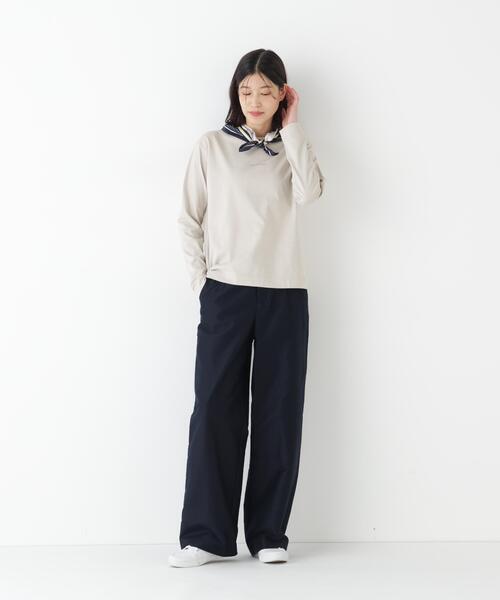 human woman(ヒューマンウーマン)の「◆ロゴ長袖Tシャツ(Tシャツ/カットソー・レディース・ホワイト/ベージュ系その他2・MEDIUM)」の7枚目の写真