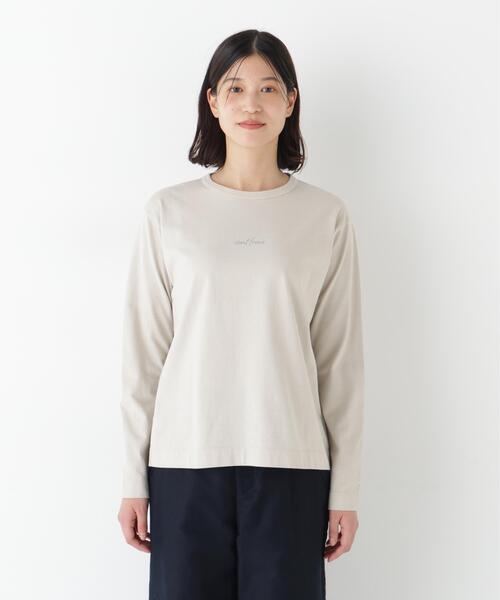 human woman(ヒューマンウーマン)の「◆ロゴ長袖Tシャツ(Tシャツ/カットソー・レディース・ホワイト/ベージュ系その他2・MEDIUM)」の8枚目の写真