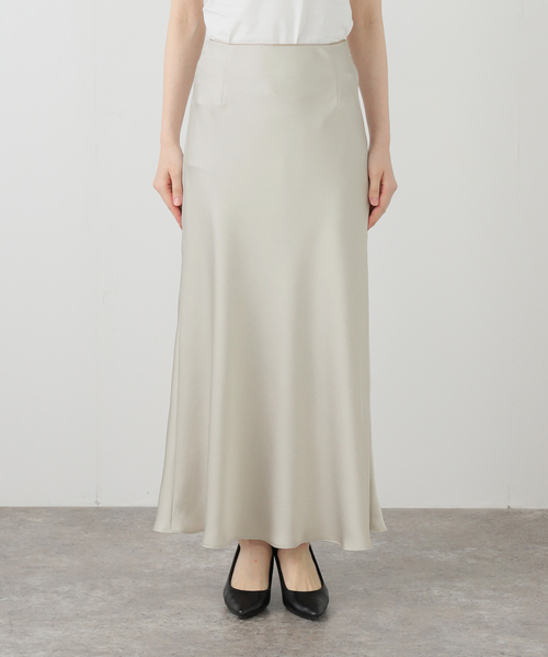 La TOTALITE（ラトータリテ）の「【洗える】サテンマーメイドスカート（スカート・レディース・グリーン/ライトグレー/ブラック系その他・38/36）」の18枚目の写真