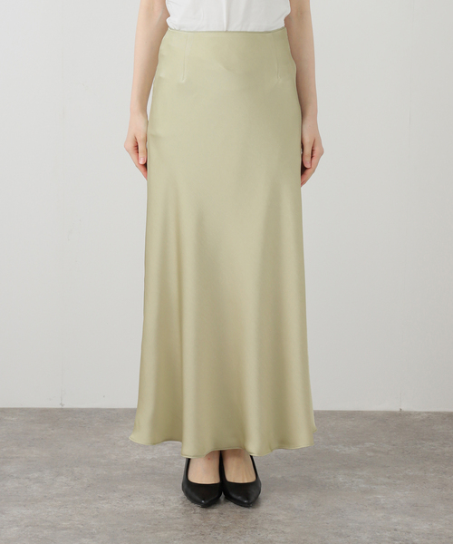 La TOTALITE（ラトータリテ）の「【洗える】サテンマーメイドスカート（スカート・レディース・グリーン/ライトグレー/ブラック系その他・38/36）」の21枚目の写真